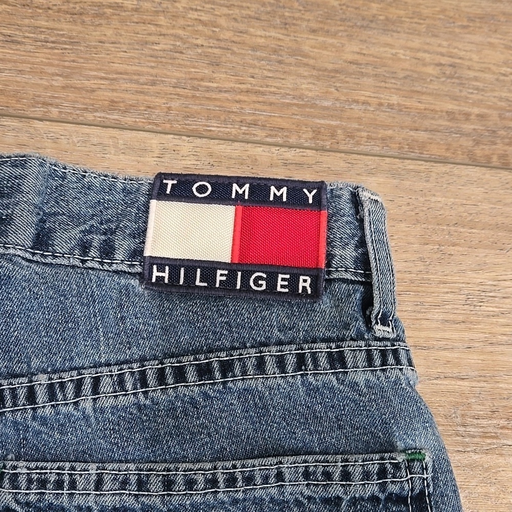 Y2K Tommy Hilfiger Straight Leg Boot Cut Carpenter Style Jeans - Picture 8 of 13
